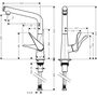 Смеситель для кухни Hansgrohe Metris Select, сталь, 14883800