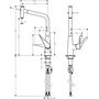Смеситель для кухни Hansgrohe Metris Select, сталь, 14884800