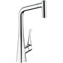 Смеситель для кухни Hansgrohe Metris, выдвижной излив, 14820000