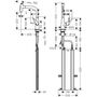 Смеситель для кухни Hansgrohe Talis M51-H220, с душем, sBox, 73868800