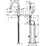 Смеситель для кухни Hansgrohe Talis M51 200, с вытяжным душем, 73876000