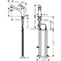 Смеситель для кухни Hansgrohe Talis M52 170, с вытяжным душем, 73860000