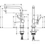 Смеситель для кухни Hansgrohe Talis M54 270, черный, 72840670