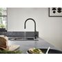 Смеситель для кухни Hansgrohe Talis M54, с вытяжным душем, черный, 72800670