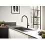 Смеситель для кухни Hansgrohe Talis M54, с вытяжным душем, черный, 72800670
