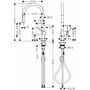 Смеситель для кухни Hansgrohe Talis M54, с вытяжным душем, черный, 72800670
