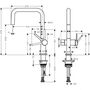 Смеситель для кухни Hansgrohe Talis M54, запорный вентиль, 72807000