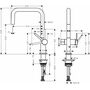 Смеситель для кухни Hansgrohe Talis M54, запорный вентиль, черный, 72807670