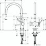 Смеситель для кухни Hansgrohe Talis M54, запорный вентиль, нерж, 72805800