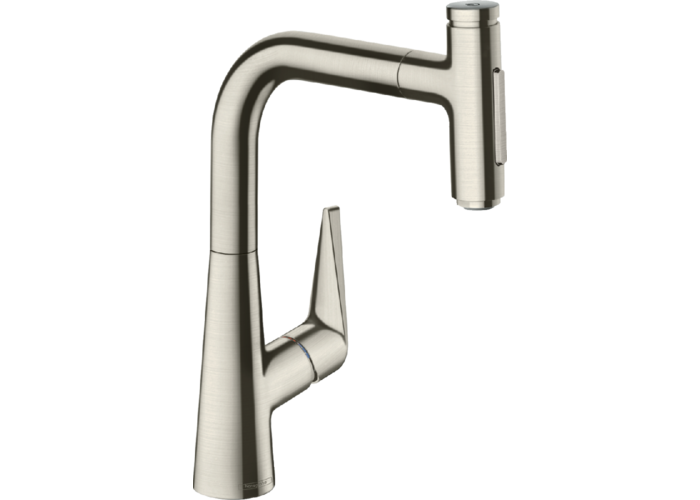 Смеситель для кухни Hansgrohe Talis Select M51 220, с вытяжным душем, нерж, 72824800