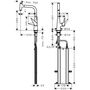 Смеситель для кухни Hansgrohe Talis Select M51 300, высокий излив, нерж, 73853800