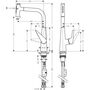 Смеситель для кухни Hansgrohe Talis Select M51, с вытяжным душем, нерж, 72823800
