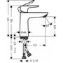 Cмеситель для раковины Hansgrohe Talis 110, черный, 71712670