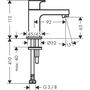 Кран для холодной Hansgrohe Vernis Shape 70, черный матовый, 71592670