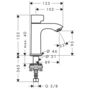 Кран для раковины Hansgrohe Metris 100, без сливного набора, 31166000