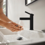 Кран холодной воды Hansgrohe Finoris 100, без донного клапана, черный матовый, 76013670