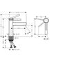 Смеситель Hansgrohe Finoris 110, с клапаном Push-Open, CoolStart, черный матовый, 76024670