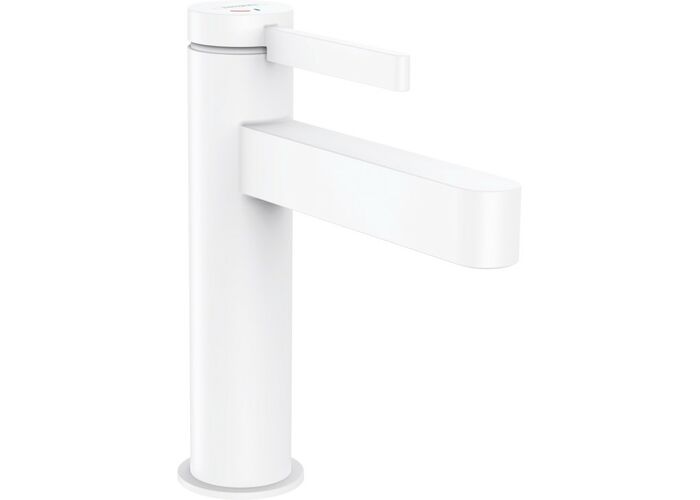 Смеситель Hansgrohe Finoris 110, с клапаном Push-Open, CoolStart, матовый белый, 76024700