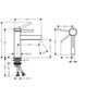 Смеситель Hansgrohe Finoris 110, с клапаном Push-Open, CoolStart, матовый белый, 76024700
