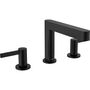 Смеситель Hansgrohe Finoris 110, с клапаном Push-Open, на 3 отв, черный матовый, 76033670