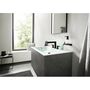 Смеситель Hansgrohe Finoris 110, с клапаном Push-Open, на 3 отв, черный матовый, 76033670