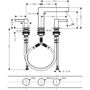 Смеситель Hansgrohe Finoris 110, с клапаном Push-Open, на 3 отв, черный матовый, 76033670