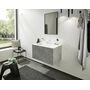 Смеситель Hansgrohe Finoris 110, с клапаном Push-Open, на 3 отв, матовый белый, 76033700