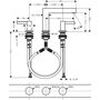 Смеситель Hansgrohe Finoris 110, с клапаном Push-Open, на 3 отв, матовый белый, 76033700