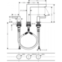 Смеситель Hansgrohe Finoris 160, с клапаном Push-Open, на 3 отв, черный матовый, 76034670
