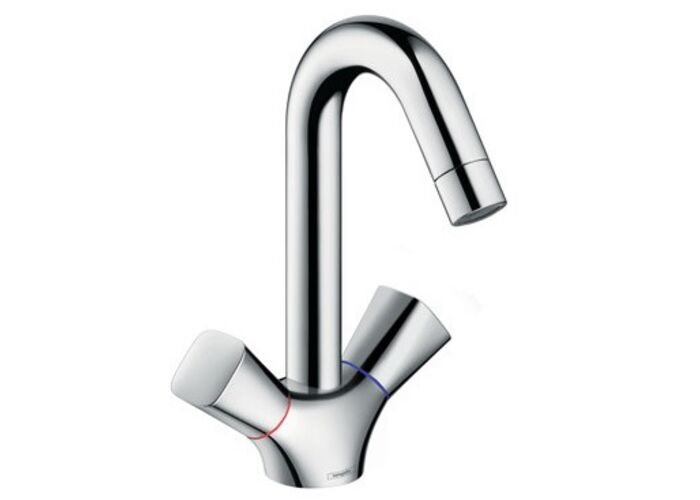 Смеситель Hansgrohe Logis, с двумя рукоятками, без сливного набора, 71221000