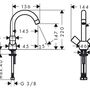 Смеситель Hansgrohe Logis, с двумя рукоятками, без сливного набора, 71221000