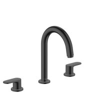Смеситель Hansgrohe Vernis Blend, 3 отверстия, сливная гарнитура, матовый черный, 71553670
