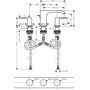 Смеситель Hansgrohe Vivenis 90, 3 отв, с донным клапаном, хром, 75033000