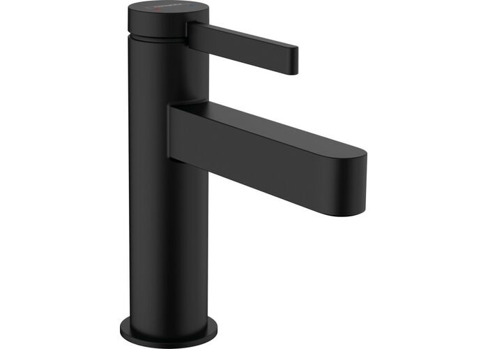Смеситель для раковины Hansgrohe Finoris 100, с донным клапаном, черный матовый, 76010670