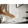 Смеситель для раковины Hansgrohe Finoris 100, с донным клапаном, матовый белый, 76010700