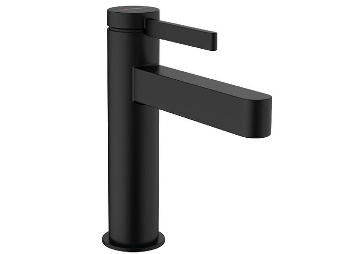 Смеситель для раковины Hansgrohe Finoris 110, с донным клапаном, черный матовый, 76020670