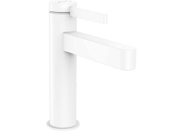 Смеситель для раковины Hansgrohe Finoris 110, с донным клапаном, матовый белый, 76020700