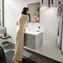Смеситель для раковины Hansgrohe Finoris 110, с донным клапаном, матовый белый, 76020700
