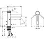Смеситель для раковины Hansgrohe Finoris 110, с донным клапаном, матовый белый, 76020700