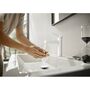 Смеситель для раковины Hansgrohe Finoris 110, с клапаном Push-Open, матовый белый, 76023700