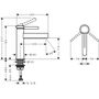 Смеситель для раковины Hansgrohe Finoris 110, с клапаном Push-Open, матовый белый, 76023700