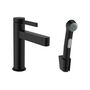 Смеситель для раковины Hansgrohe Finoris 110, с набором для биде со шлангом 1,60 м, черный, 76210670