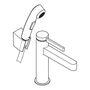 Смеситель для раковины Hansgrohe Finoris 110, с набором для биде со шлангом 1,60 м, черный, 76210670