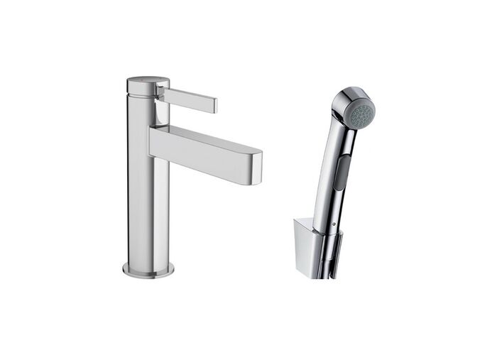 Смеситель для раковины Hansgrohe Finoris 110, с набором для биде со шлангом 1,60 м, хром, 76210000