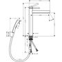 Смеситель для раковины Hansgrohe Finoris 260, с набором для биде со шлангом 1,60 м, черный, 76220670