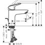 Смеситель для раковины Hansgrohe Logis 100, с сливным гарнитуром, 71105000