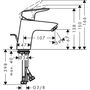 Смеситель для раковины Hansgrohe Logis 190, CoolStart, с гарнитуром, 71095000