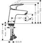 Смеситель для раковины Hansgrohe Logis 70, с гарнитуром, 71076000