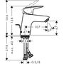 Смеситель для раковины Hansgrohe Logis 70, с гарнитуром, 71078000