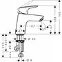 Смеситель для раковины Hansgrohe Logis, с гарнитуром, 71074000